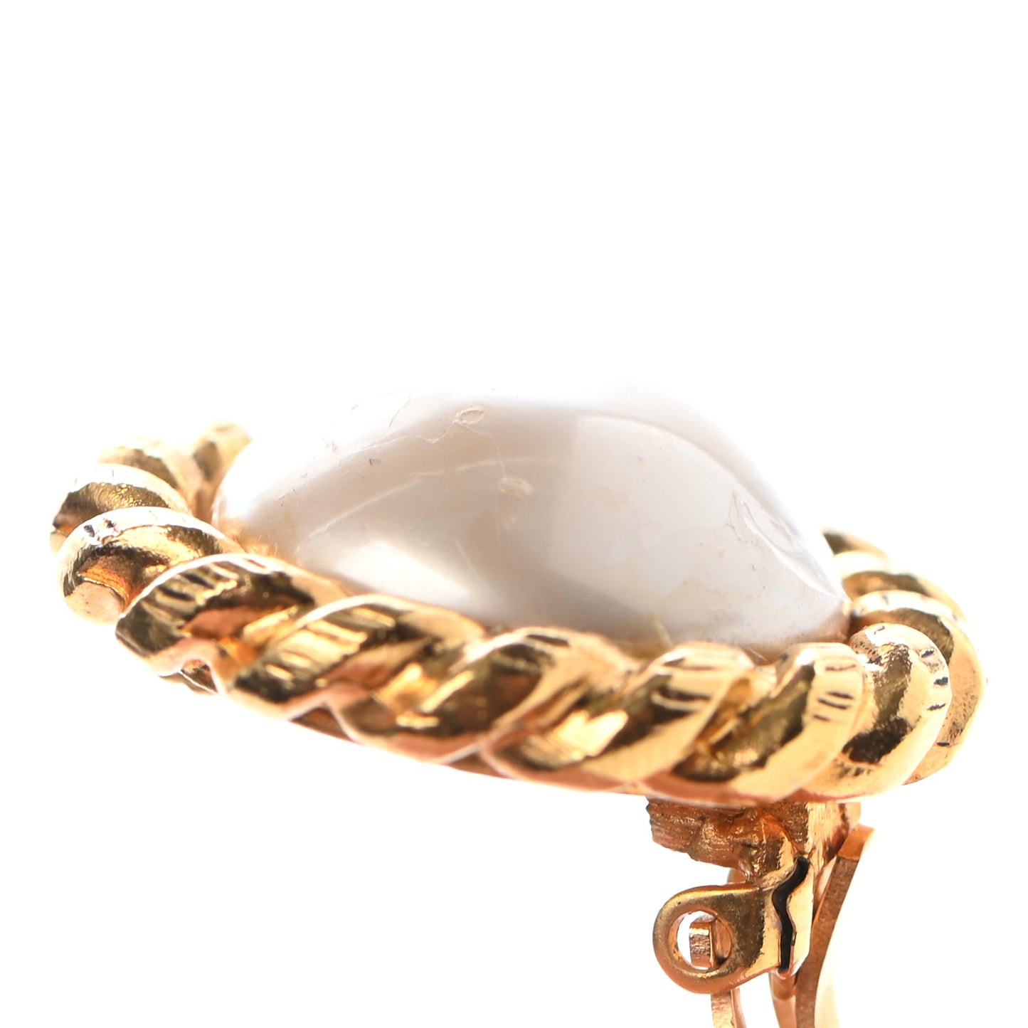 Pearl Clip On Earrings Gold