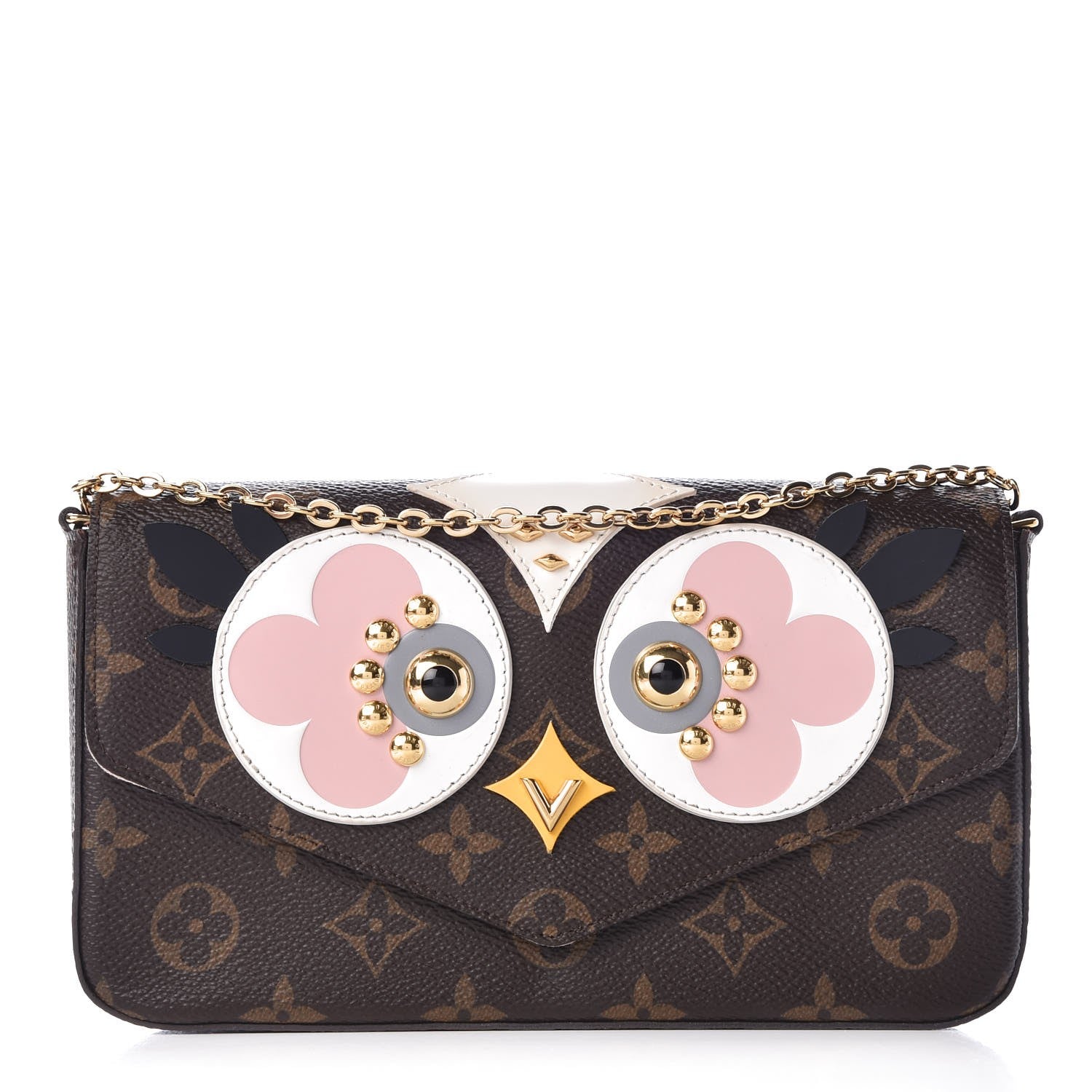 Louis Vuitton Monogram Lovely Birds Pochette Felicie Chain Wallet 1 of 9
