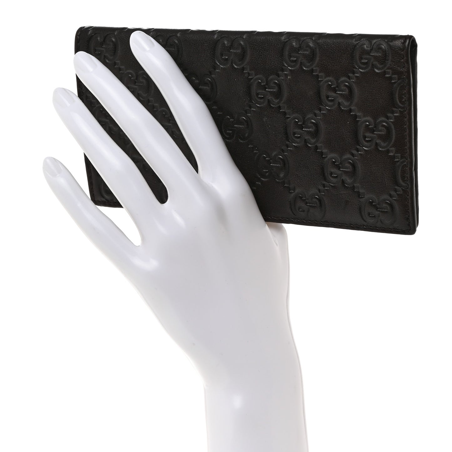 Guccissima Checkbook Cover Brown