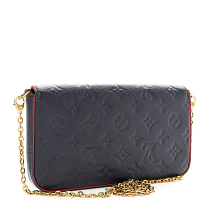 Louis Vuitton Empreinte Pochette Felicie Chain Wallet Marine Rouge 4 of 12