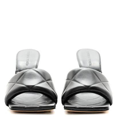 Bottega Veneta Nappa Quilted Rubber Lido Mule Sandals 39 Black 2 of 8