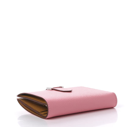 Hermes Epsom Verso Bearn Compact Wallet Rose Confetti Sesame 4 of 8