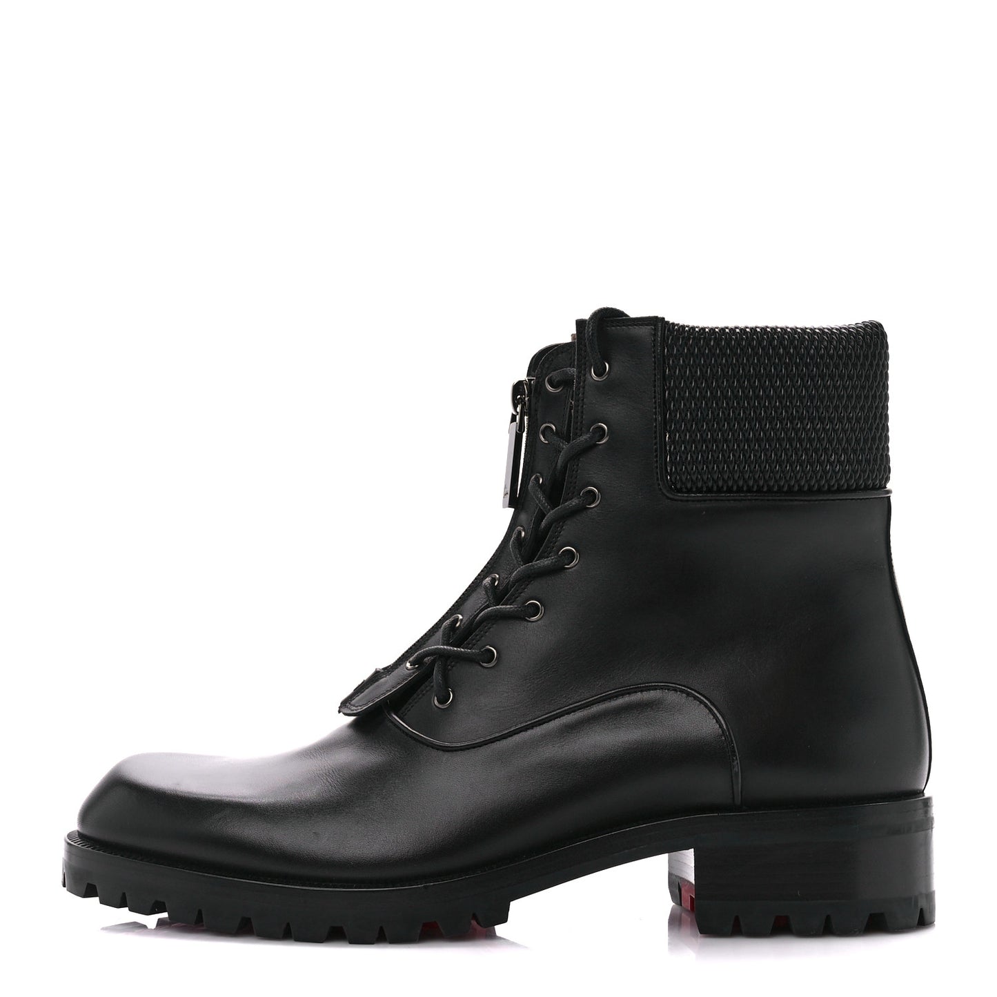 Calfskin Mens Moscou Flat Boots 42 Black