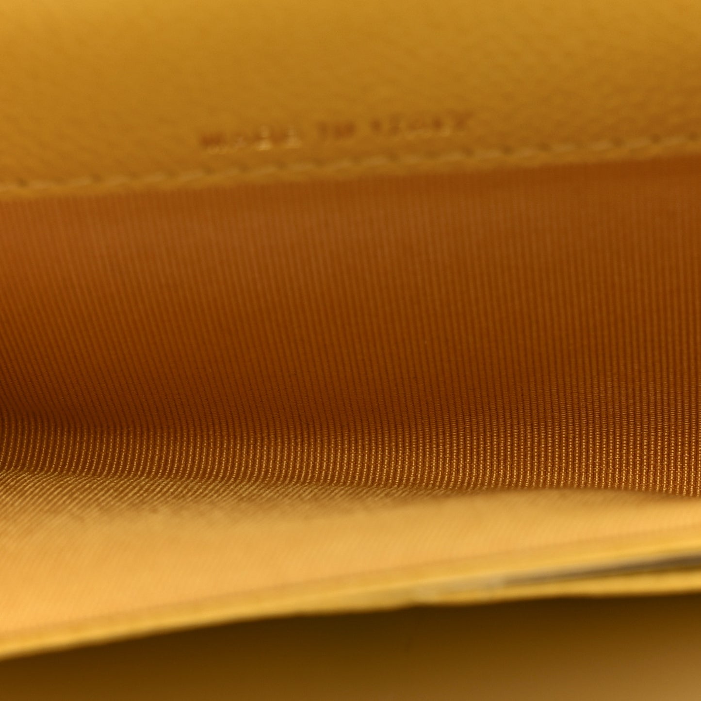Caviar Quilted Flap Card Holder Wallet Yellow