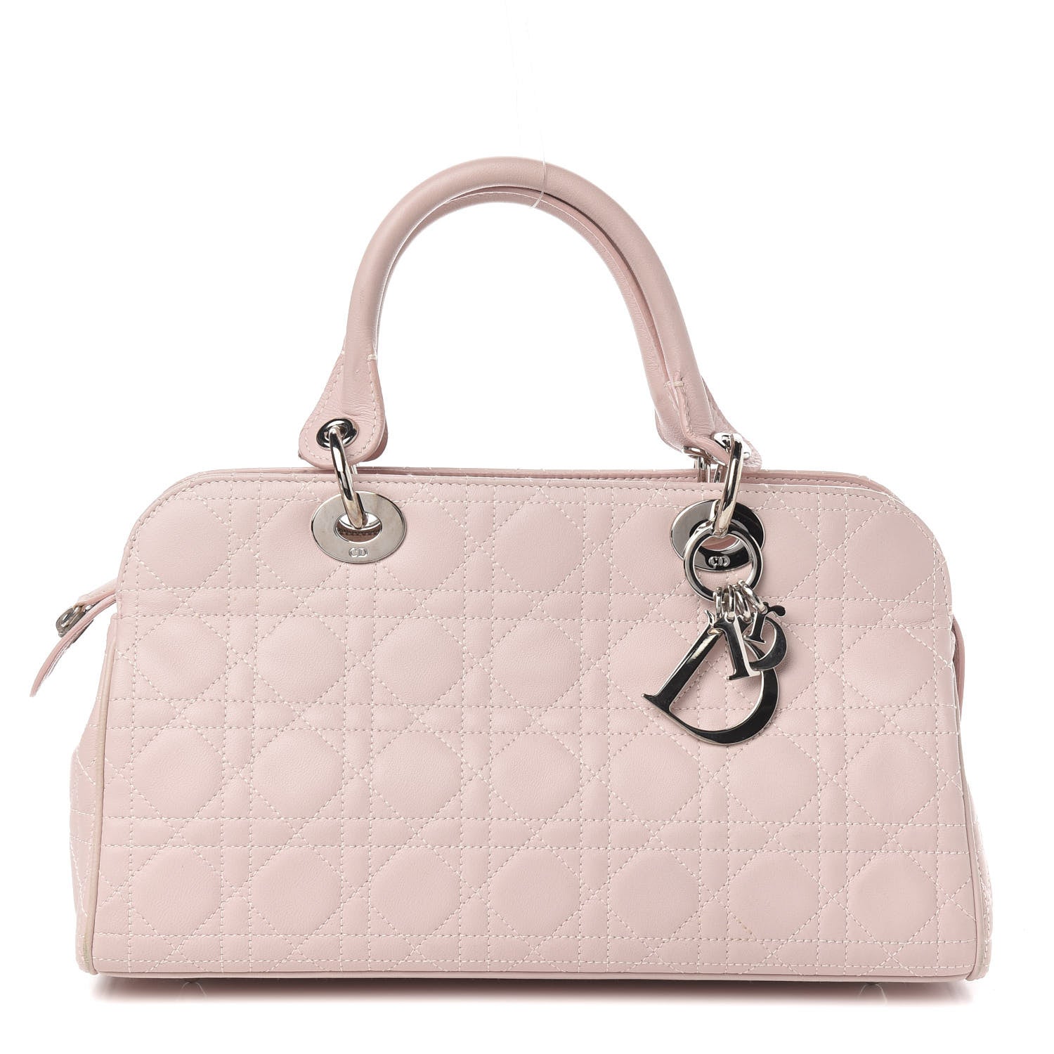 Christian Dior Lambskin Cannage Soft Lady Dior Satchel Light Pink 1 of 14