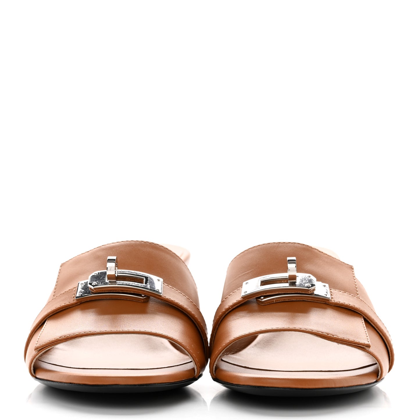 Calfskin Gigi 50 Sandals 37.5 Naturel