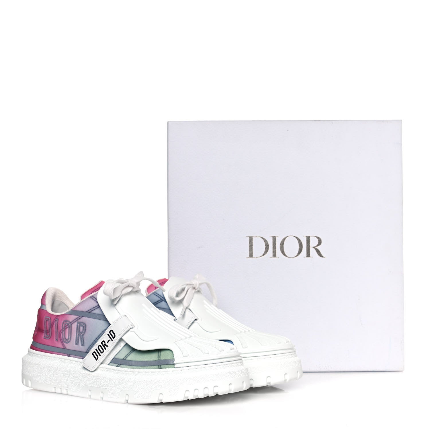 Christian Dior Nylon Shaded Dior-ID Platform Sneakers 40.5 Multicolor Framboise 8 of 8