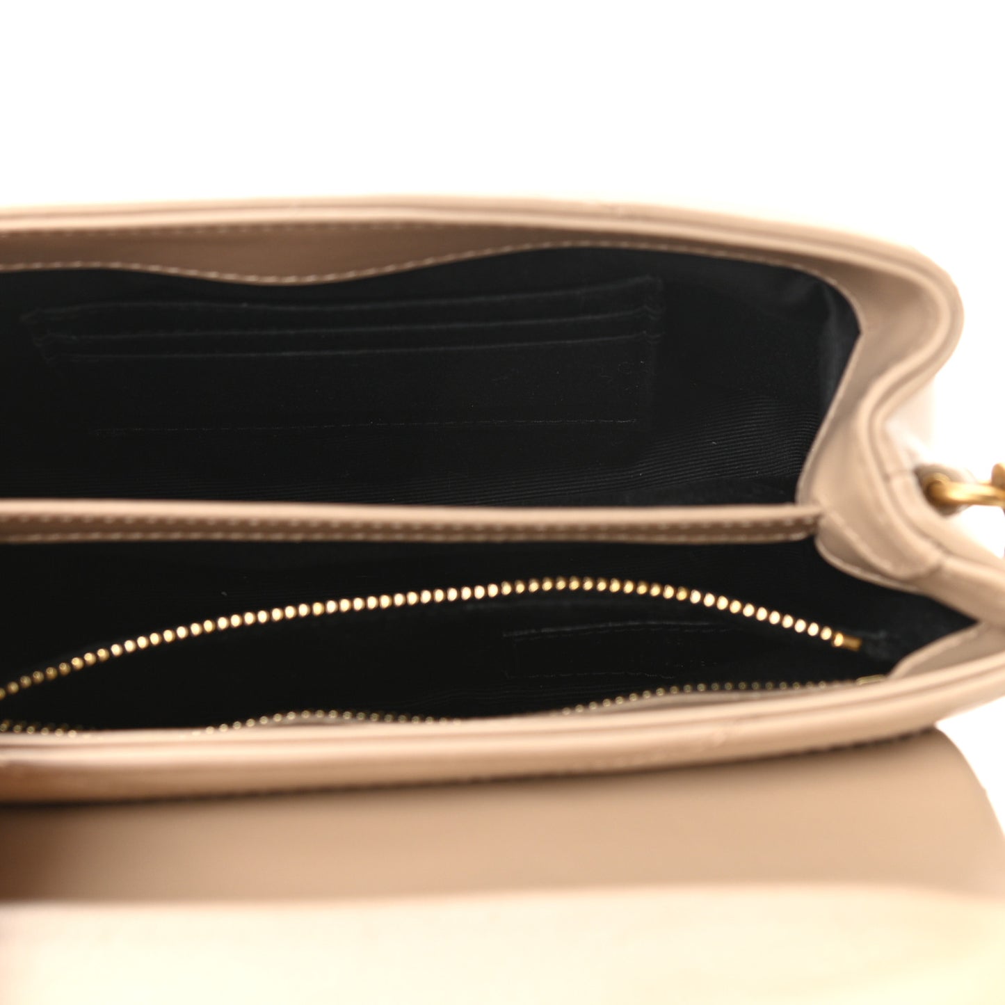 Calfskin Y Quilted Monogram Toy Loulou Crossbody Bag Dark Beige