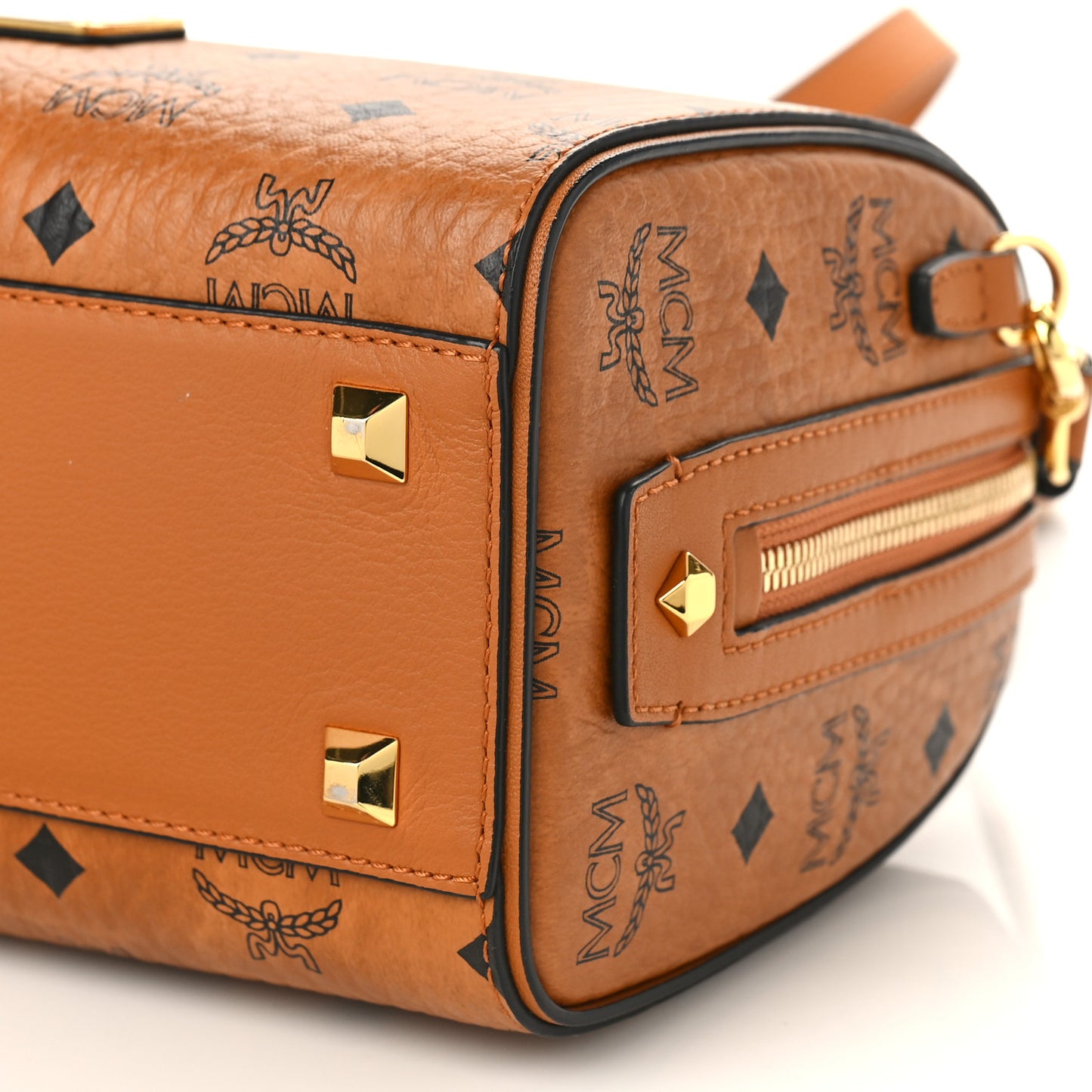 Visetos Small Essential Boston Bag Cognac