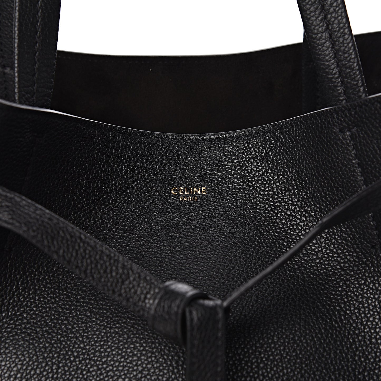 Soft Grained Calfskin Small Belt Cabas Phantom Black
