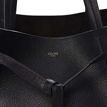 Celine Soft Grained Calfskin Small Belt Cabas Phantom Black 10 of 10