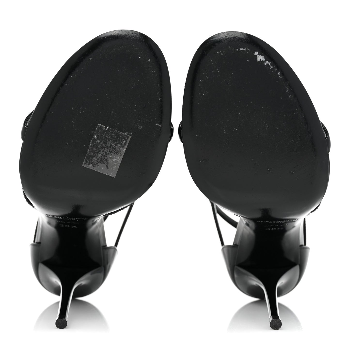 Calfskin Cassandra 110 Sandals 38.5 Black Gold