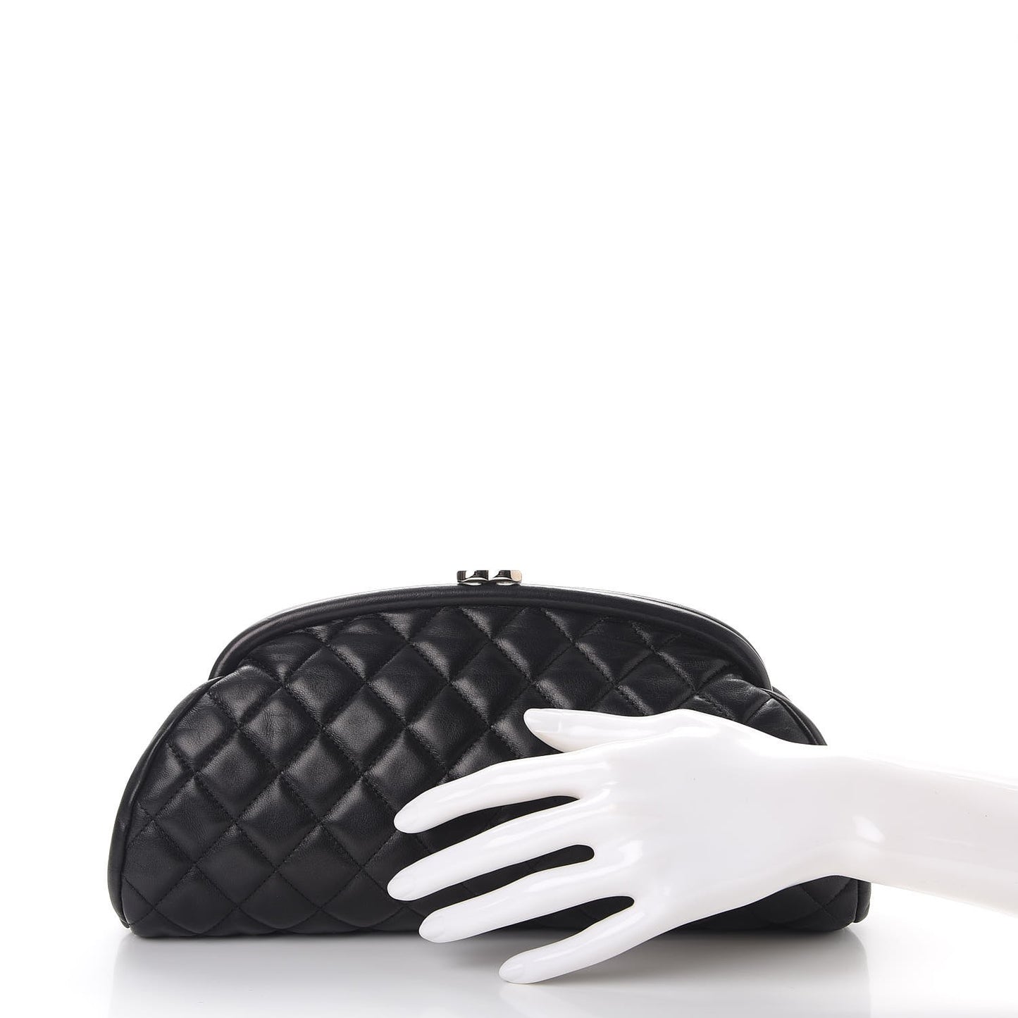 Lambskin Quilted Timeless Clutch Black