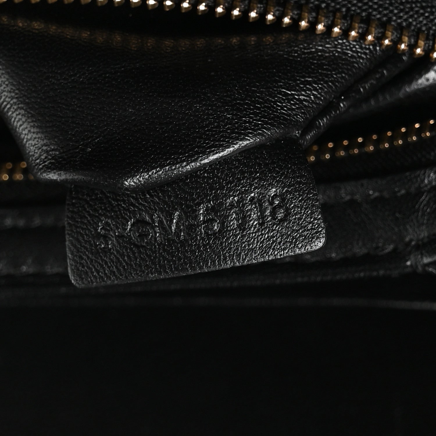 Celine Shiny Calfskin Medium Triomphe Black 7 of 10