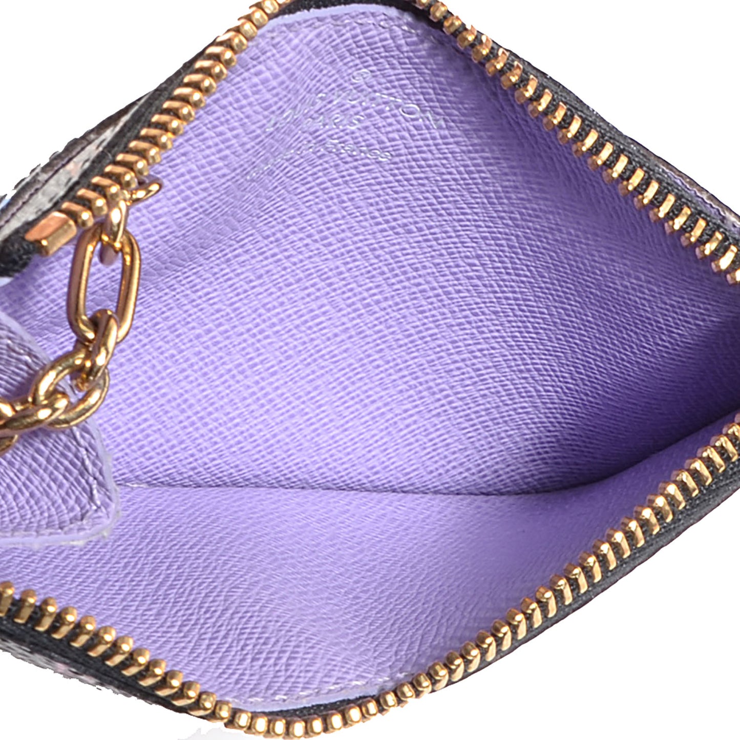 Monogram Multicolor Key Pouch Black Violet