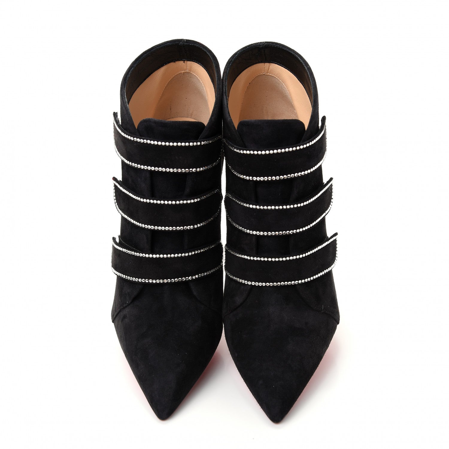 Christian Louboutin Veau Velour Strass Triniboot 100 Booties 36.5 Black 5 of 10