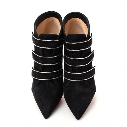Christian Louboutin Veau Velour Strass Triniboot 100 Booties 36.5 Black 5 of 10