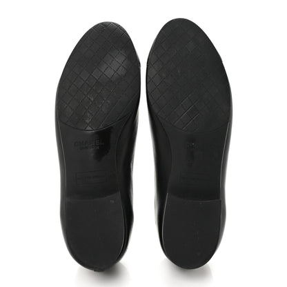 Chanel Lambskin Cap Toe CC Uniform Ballerina Flats 39 Black 6 of 10