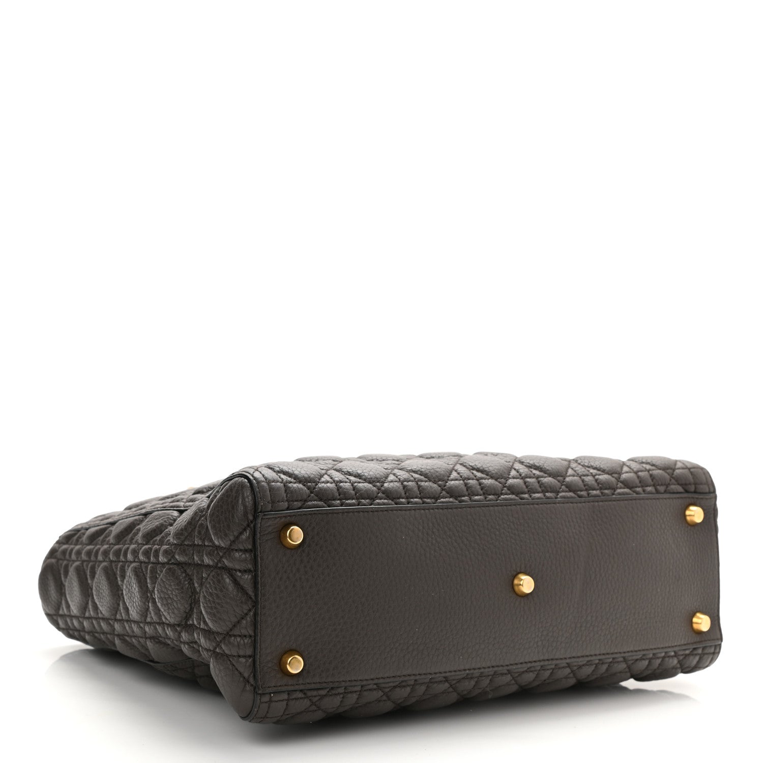 Christian Dior Grained Calfskin Cannage Large Lady Dior Brown 4 of 8