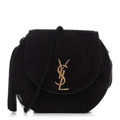 Saint Laurent Suede Tassel Demie Lune Minaudiere Black 1 of 9