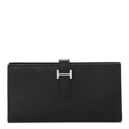 Hermes Epsom Bearn Gusset Wallet Black 1 of 8