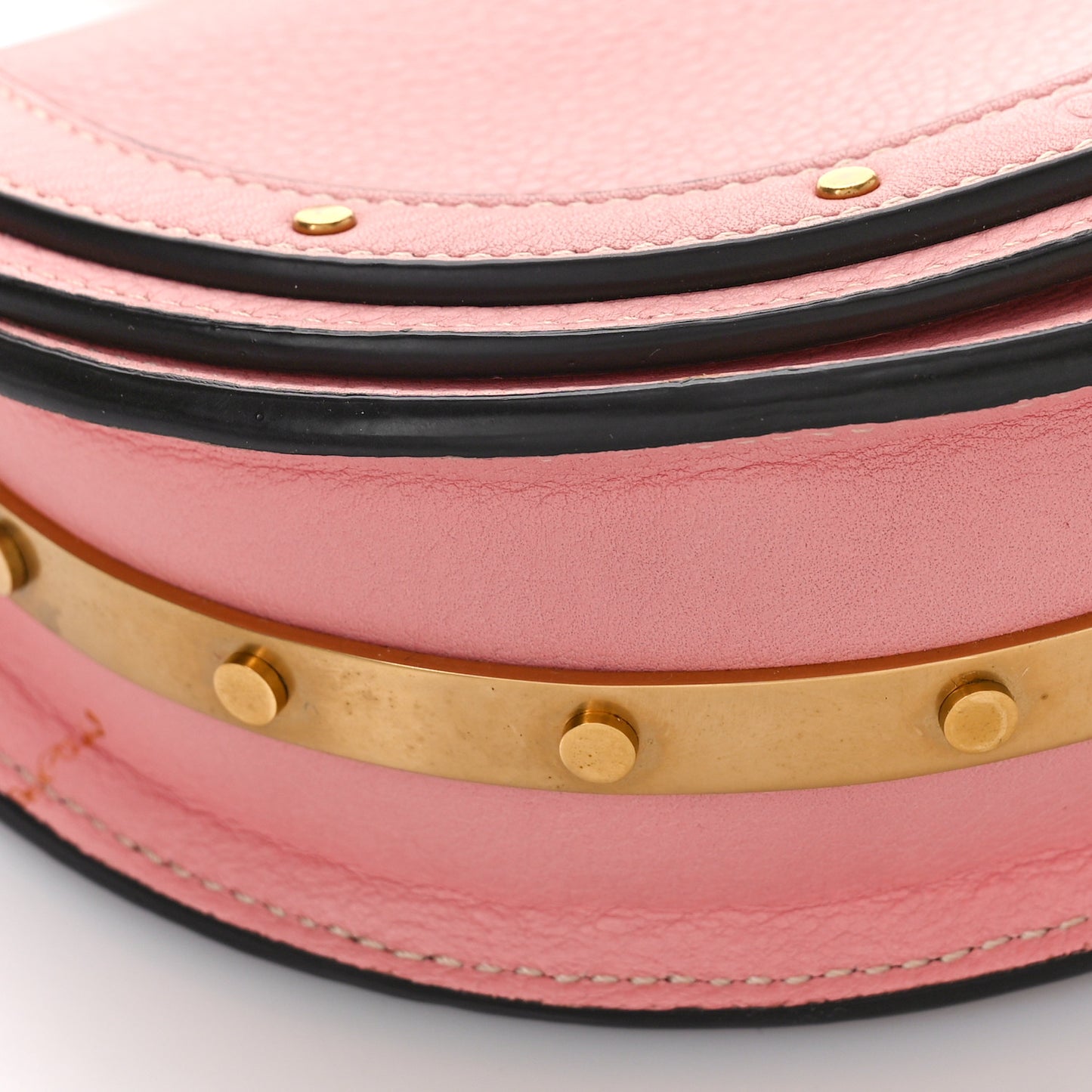 Calfskin Small Nile Bracelet Minaudiere Bag Washed Pink