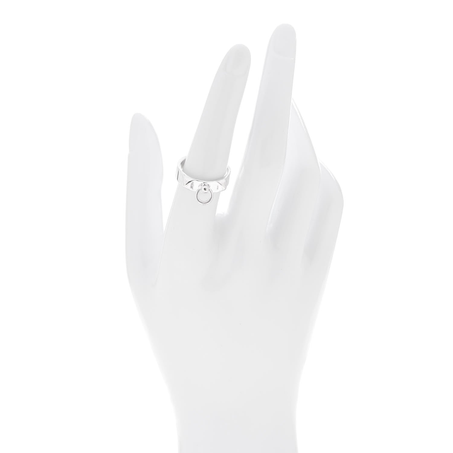 Hermes Sterling Silver PM Collier De Chien Ring 55 7.25 2 of 5