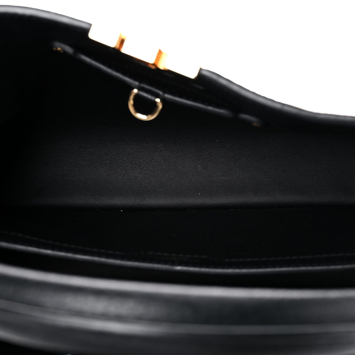Taurillon Capucines PM Creme Black
