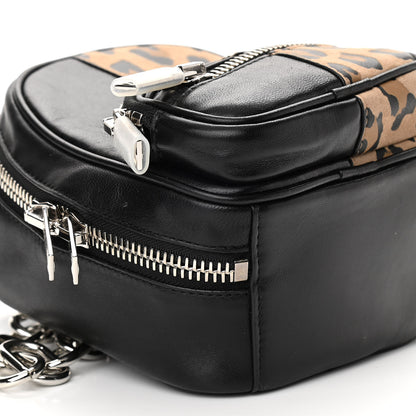 Alexander Wang Lambskin Leopard Print Mini Attica Backpack Crossbody Multicolor Black 5 of 9