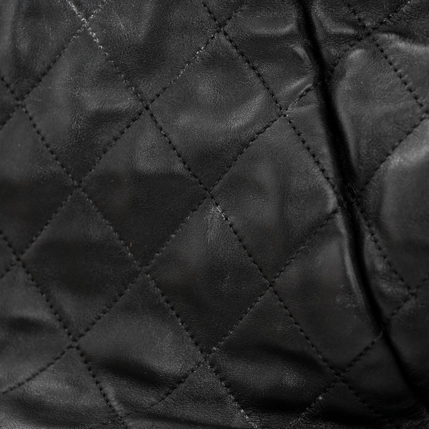 Calfskin Quilted Large Coco Pleats Tote Black