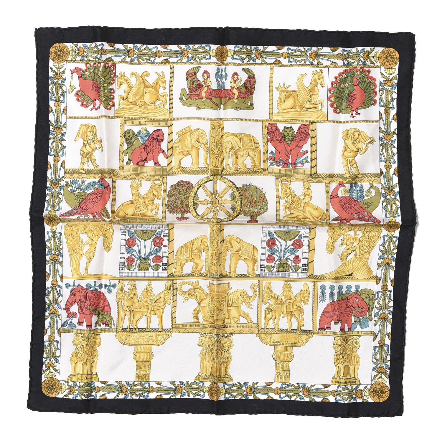 Hermes Silk Torana Pocket Square 1 of 3