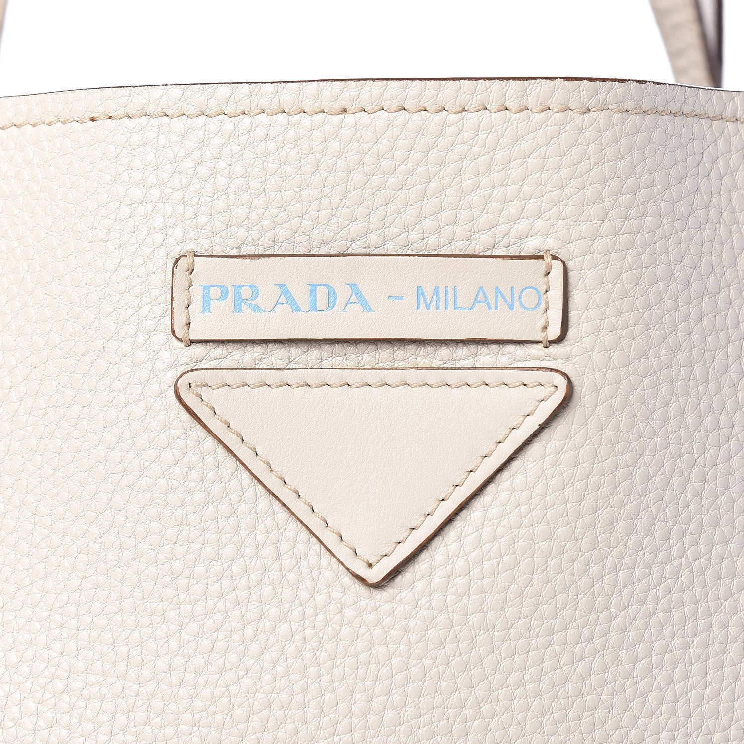 Prada Calfskin Large Concept Shopper Tote Off White 9 of 14