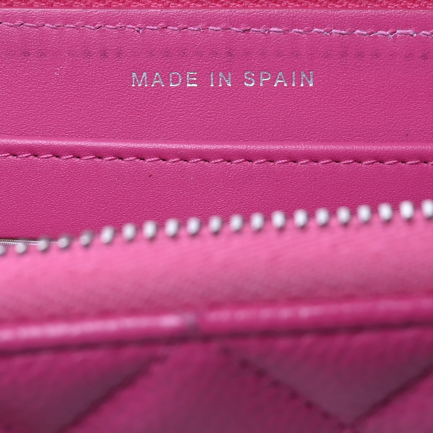 Chanel Caviar Quilted Large Gusset Zip Around Wallet Pink 7 of 9