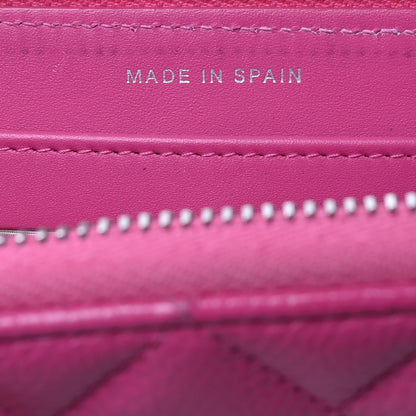 Chanel Caviar Quilted Large Gusset Zip Around Wallet Pink 7 of 9