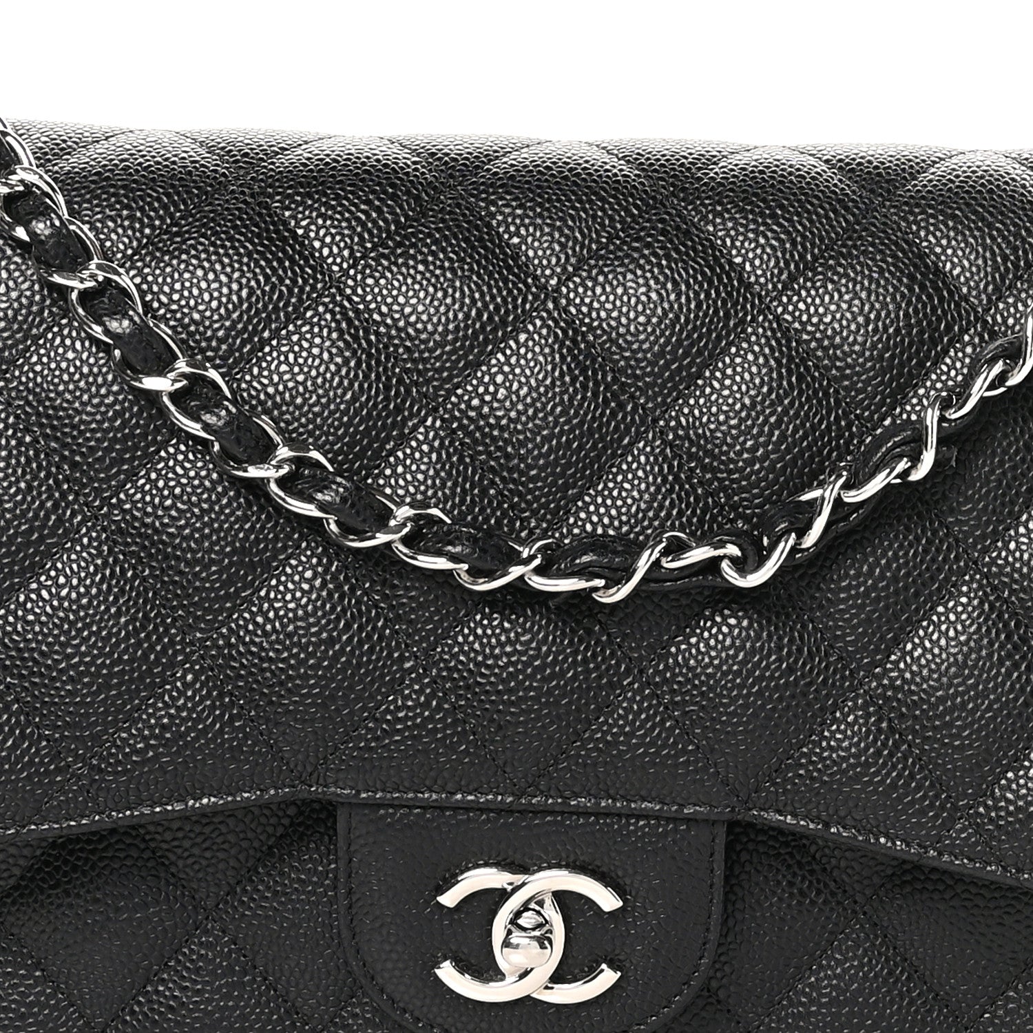 Chanel Caviar Quilted Jumbo Double Flap Black 8 of 10