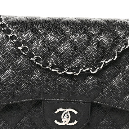 Chanel Caviar Quilted Jumbo Double Flap Black 8 of 10