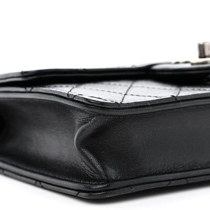 Chanel Goatskin Quilted Logo Small Chic Flap Black 9 of 10