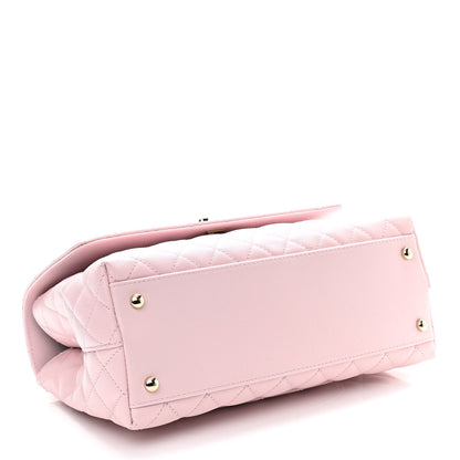 Chanel Caviar Quilted Small Coco Handle Flap Light Pink 3 of 9
