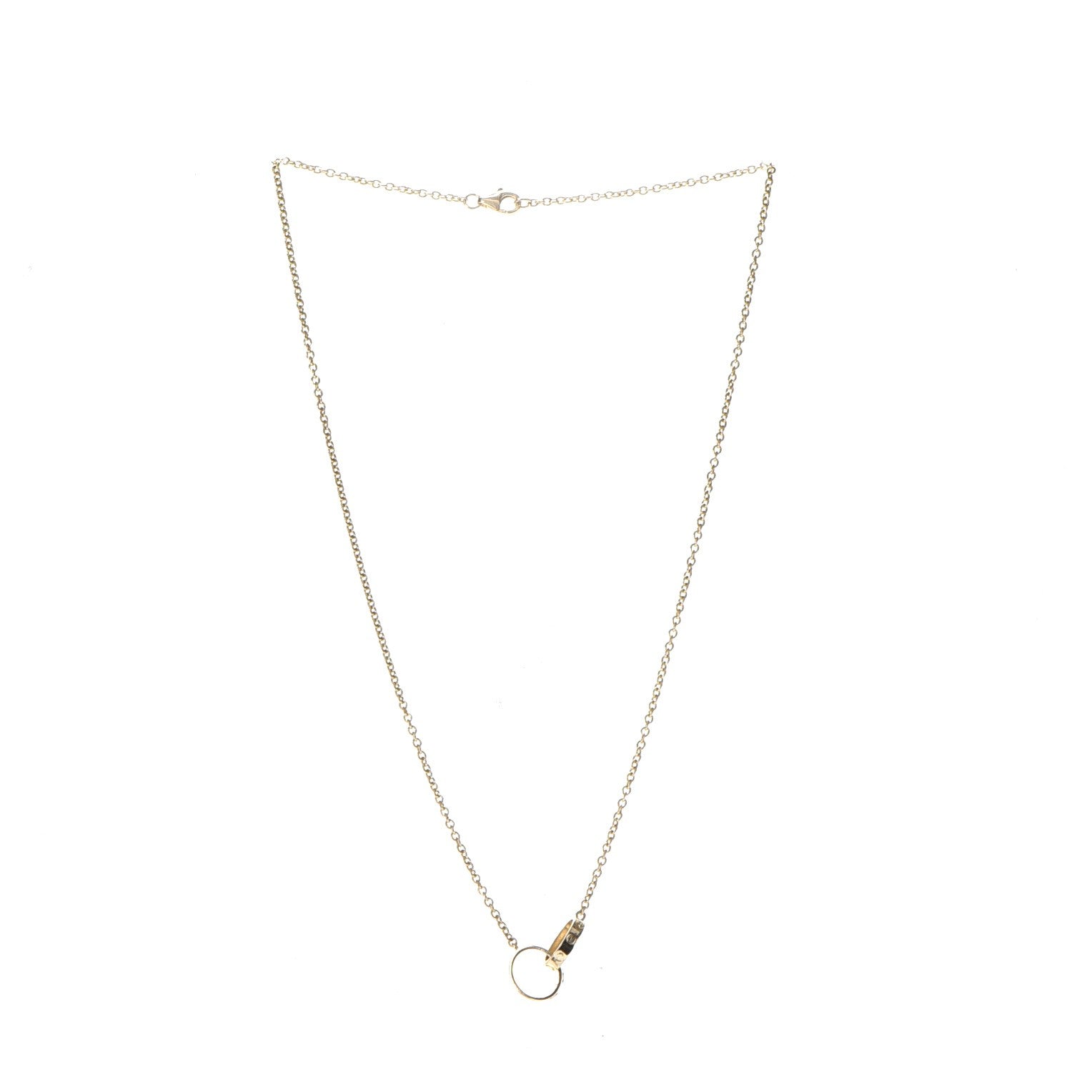 Cartier 18K Yellow Gold Interlocking LOVE Necklace 3 of 11