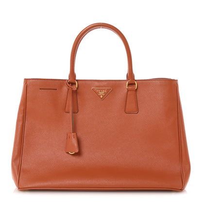 Prada Saffiano Lux Large Tote Papaya 1 of 9