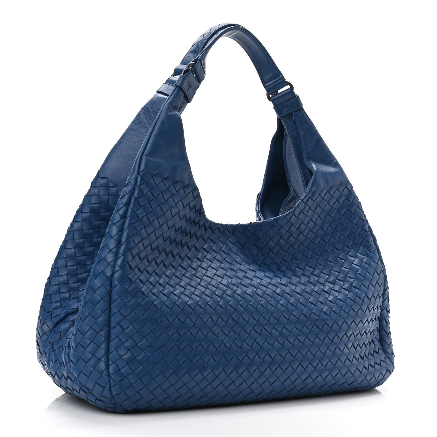 Nappa Intrecciato Campana Hobo Bleutte