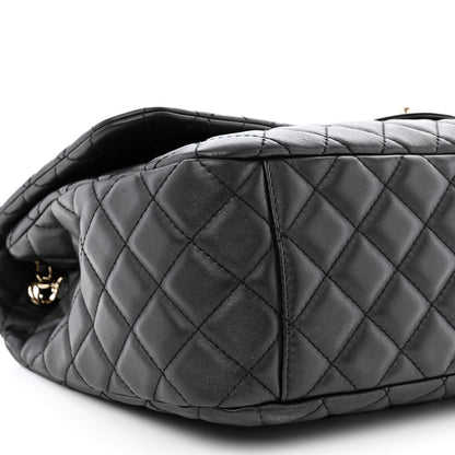 Chanel Calfskin Quilted Small XXL Travel Flap Bag Black 9 of 10