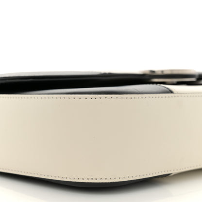 Gucci Senna Calfskin Lines Petite GG Top Handle Shoulder Bag Black Mystic White 9 of 11