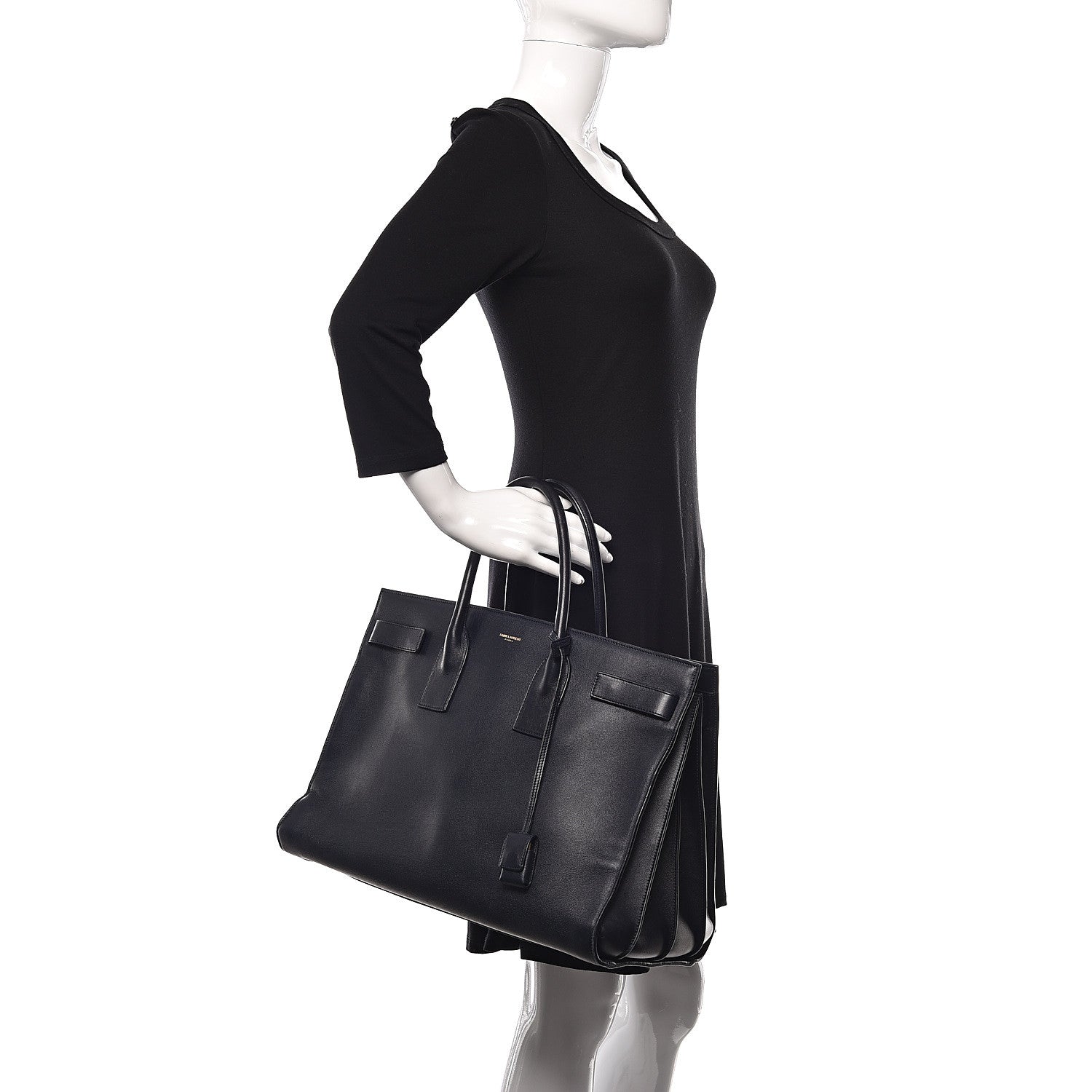 Saint Laurent Calfskin Large Sac De Jour Carryall Navy Blue 2 of 11