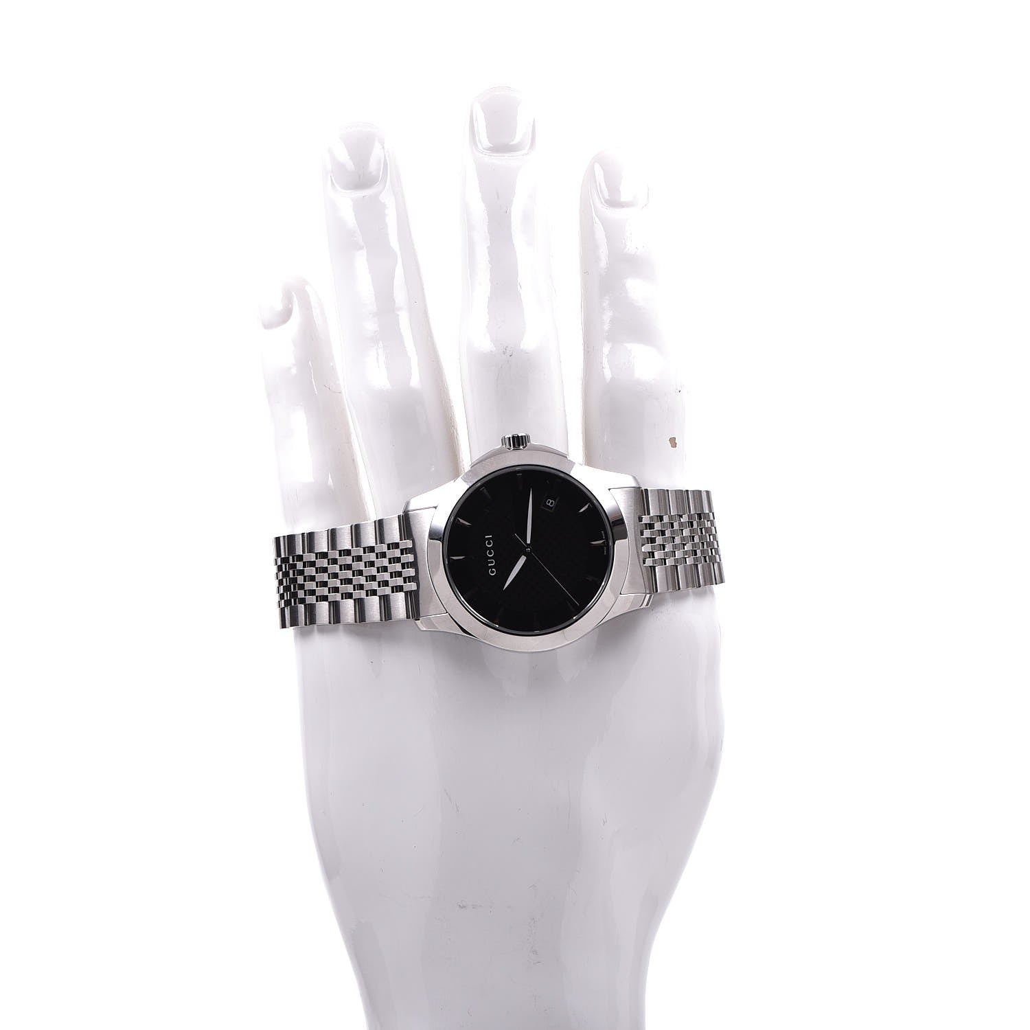 Gucci Stainless Steel 38mm G-Timeless Quartz Watch Black 2 of 9