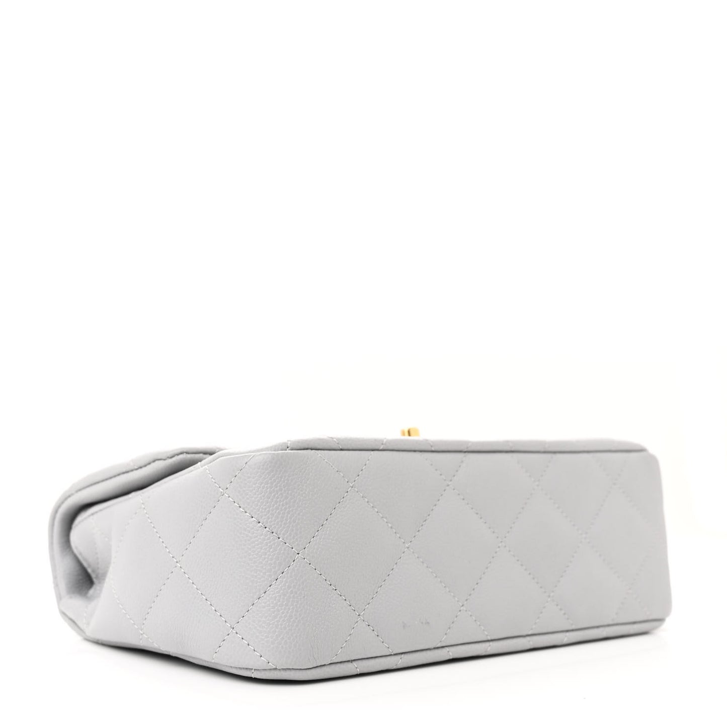 Caviar Quilted Sweetheart Flap Grey