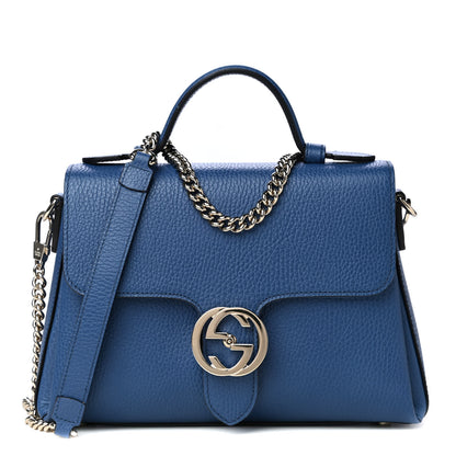 Gucci Dollar Calfskin Interlocking G Top Handle Shoulder Bag Caspian 1 of 4