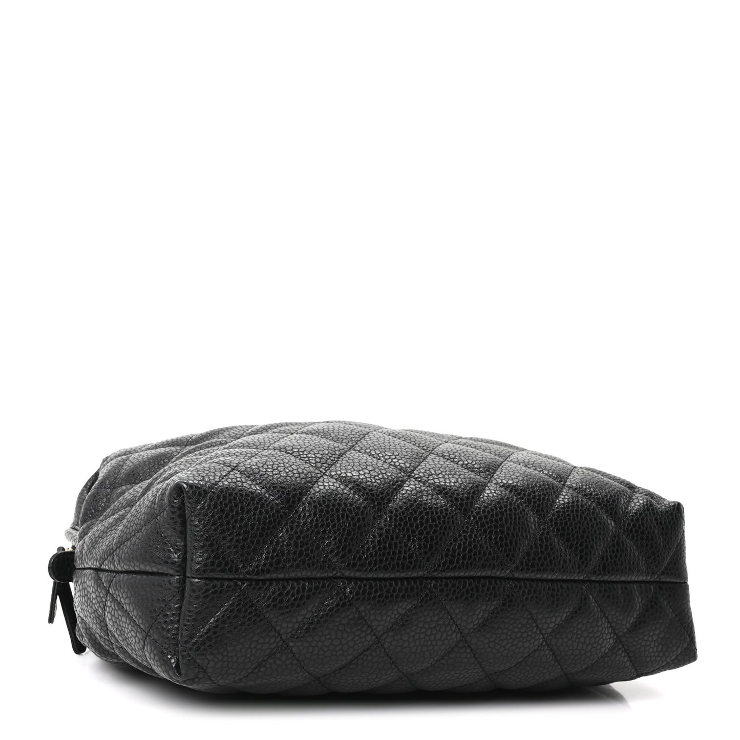 Shiny Caviar Quilted Large Bowling Bag Black Black Black