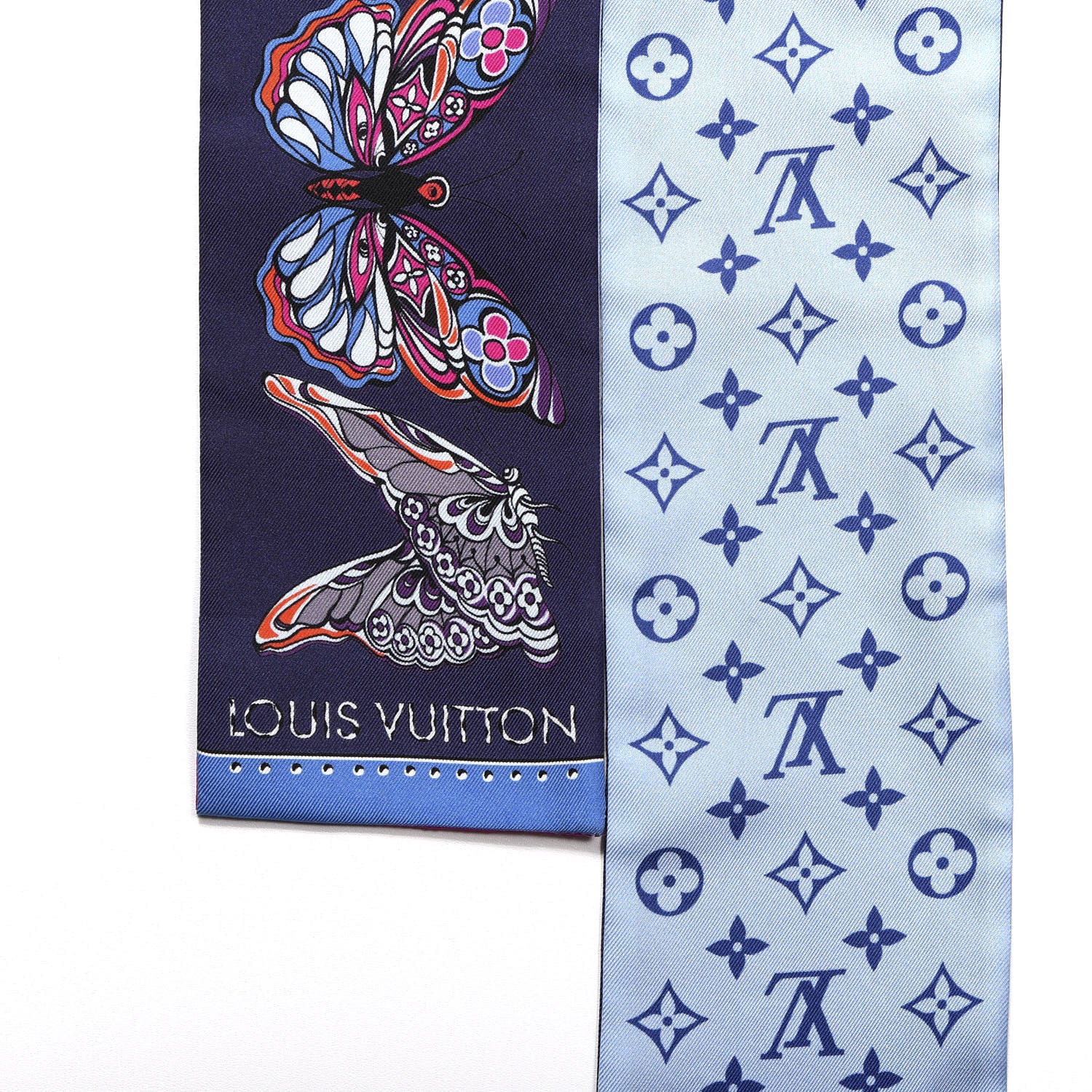 Louis Vuitton Silk Monogram World Of Love Bandeau Navy 2 of 4