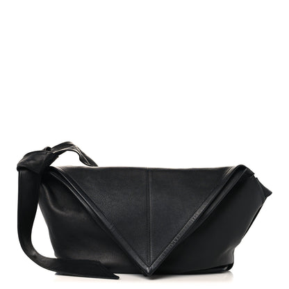 Bottega Veneta Silky Calfskin Medium Sawyer Messenger Bag Black 1 of 10